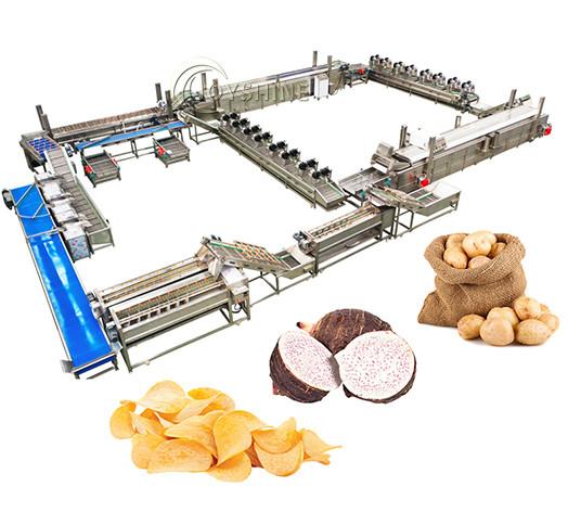 Potato Chips Thickness 1-2mm French Fries Production Line for Frozen Fries