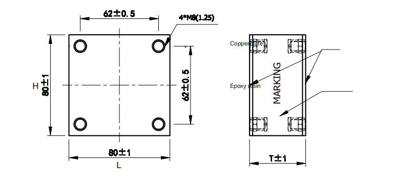 1UF 500VAC High Frequency Film Water Cooled Capacitor