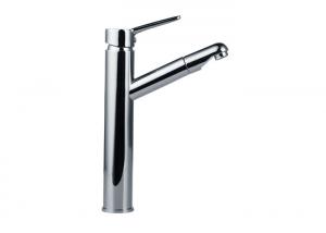 China Chrome Bathroom Polished Wash Sink Mixer Brass Tap Bathroom Sink Faucet on sale