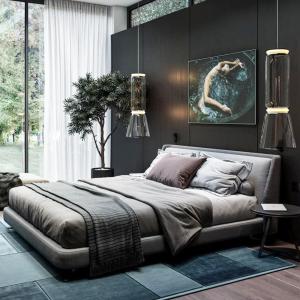 Wholesale Button Design Modern Bedroom Furniture Sets King Size Luxury Bed Italian Style from china suppliers
