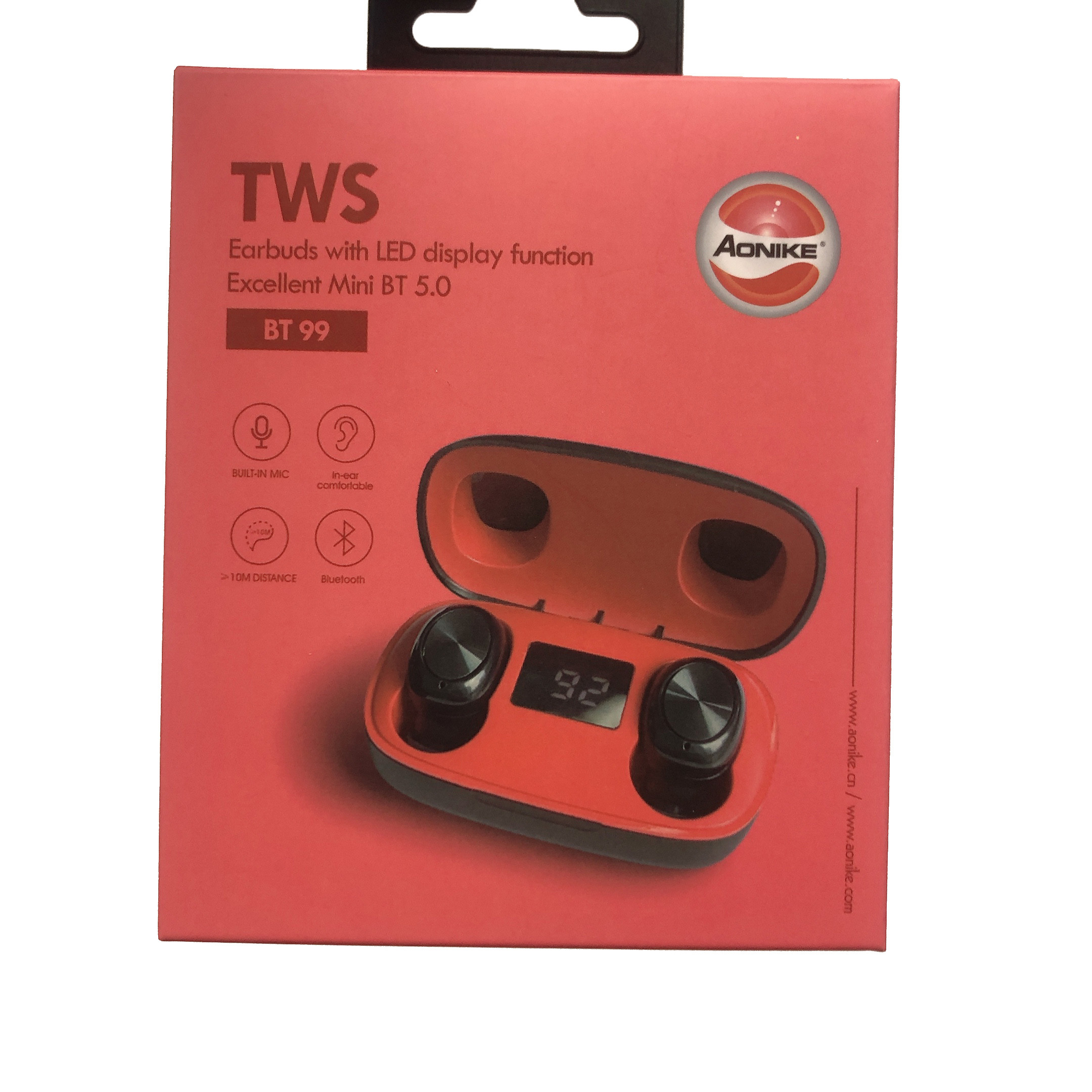 Mini Portable Stereo 400mAh 10m TWS Bluetooth Earbuds with mic