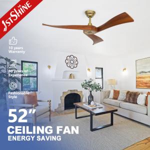 Wholesale Modern Gold Metal Ceiling Fan with Smart Control and Timer Yes Wooden Blades Included from china suppliers