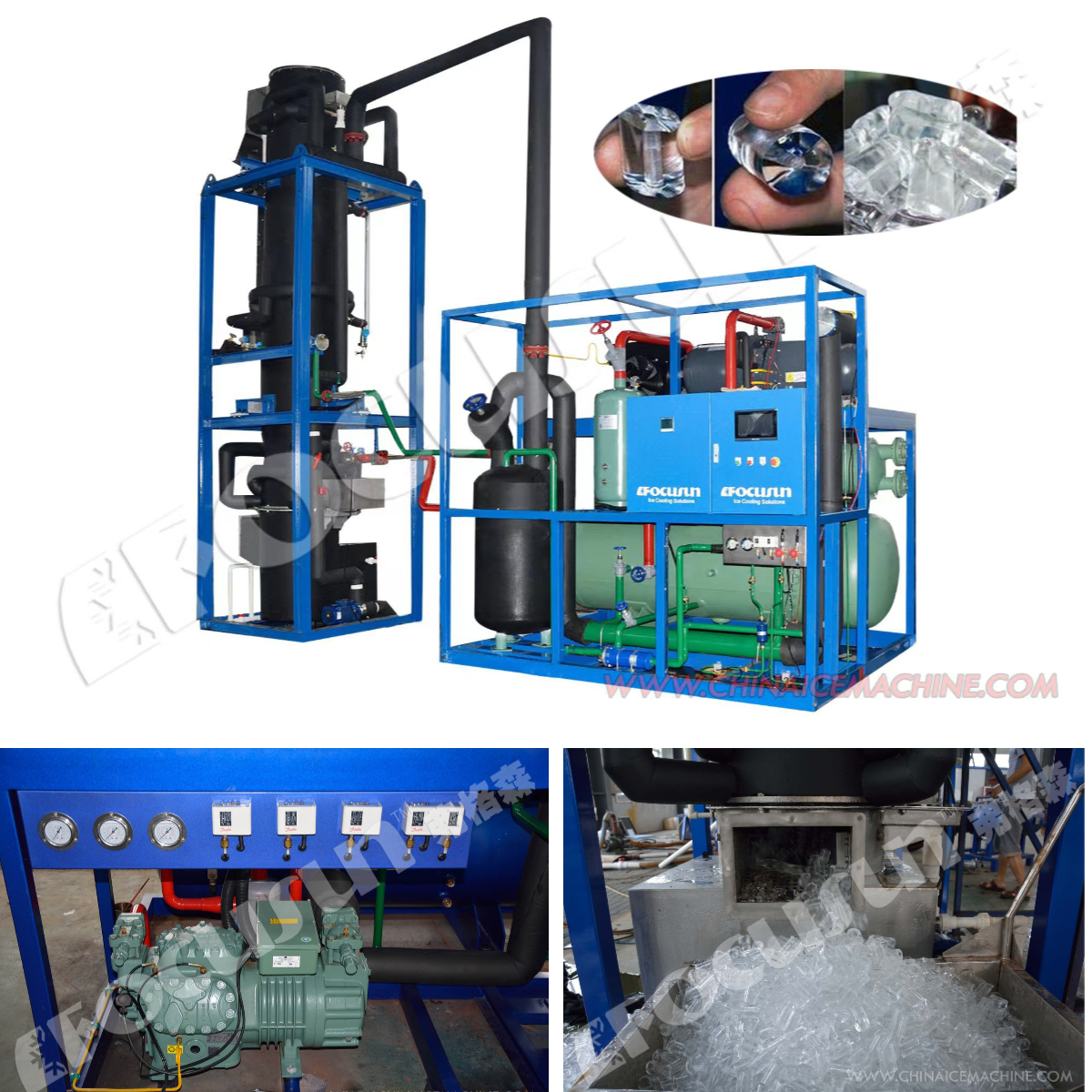 Ice Shape Tube Ice 5695 KG Industrial Automatic 15 Ton Ice Tube Making Machine for Ice