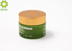 Wholesale Aluminum Gold Cap Cosmetic Cream Jar 50g Round Shape Colored Glass Made from china suppliers