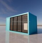 Outdoor 20ft Prefabricated Steel Structure Home House Container Flat Pack Houses