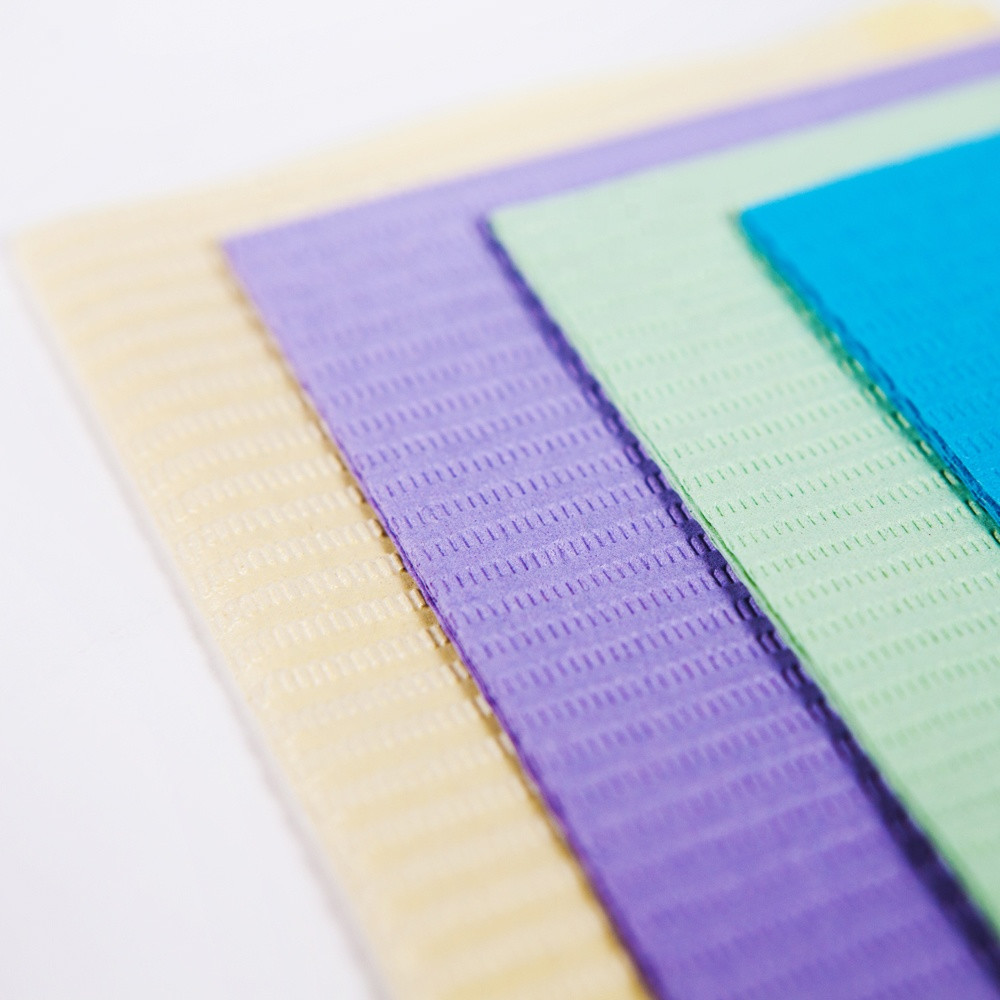 Colorful 3 Ply Anti Leakage Clinic Disposable Paper Bibs