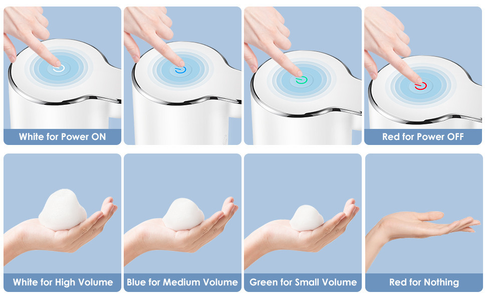 Waterproof Usb Rechargeable Soap Dispenser 300ML Touchless Countertop