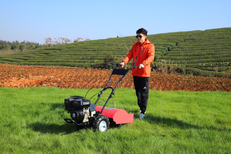 500mm Micro Tillage Machine Hand Push Gasoline Walking Tractor Tiller 210kgs