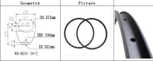 Wholesale 2014 new ultralight carbon rim for mtb bike 25x25mm clincher 26&quot; carbon mtb rims 650B rim from china suppliers