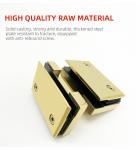 Modern Design 180 Degree Brass or Stainless Steel Glass Hardware Bathroom Door