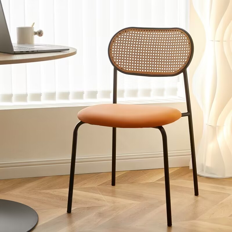 Stackable Rattan Back Dining Chairs Home Cane Dining Room Chairs
