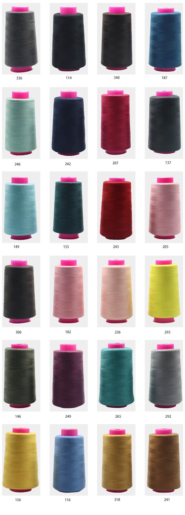 100% Cotton Thread 402 100g Cone Polyester Sewing Thread for Bed Linen Elastic Fabric