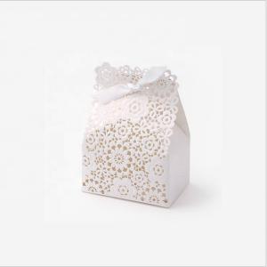 Wholesale Hollow Luxurious Wedding Candy Box , White Personalized Candy Boxes from china suppliers