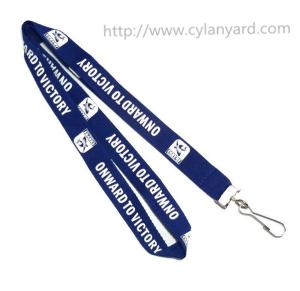Wholesale Cheap simple imprinted sports medal holder neck lanyard with metal swivel J hook, MOQ 300 from china suppliers