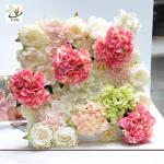 UVG wonderful silk rose wall weddings with fake penoy flowers for wedding Décor