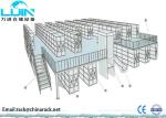 Orange , blue metal Rack Supported Mezzanine System Powder Coated Finish