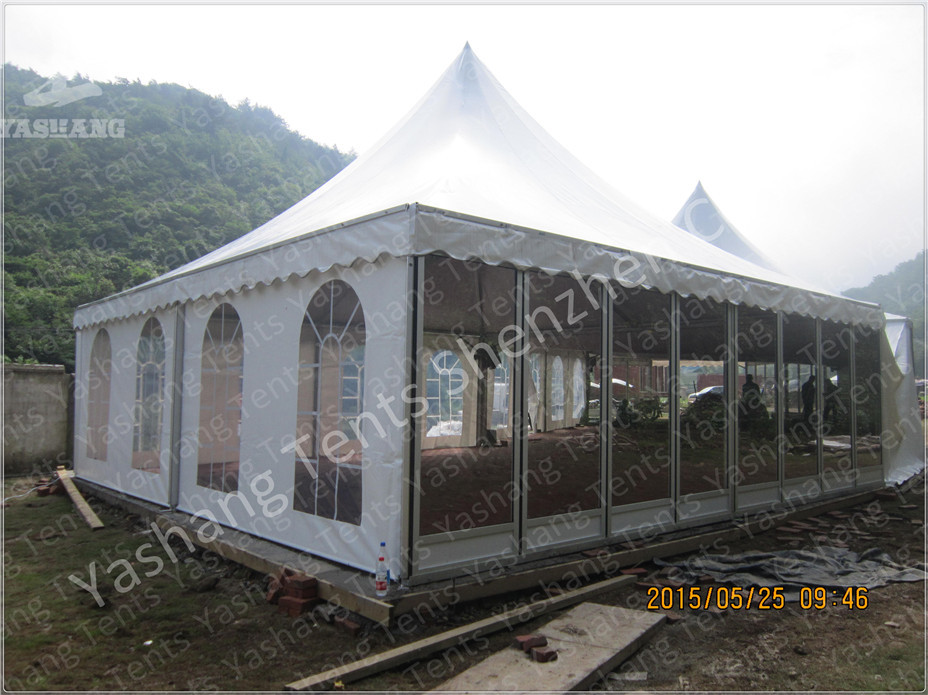White PVC Textile Roof and Wall Outdoor Event Tent with Skeleton of Aluminum Alloy
