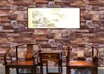 New Chinese Style 3D Brick Effect Wallpaper Living Room Wall Covering 0.53*10M