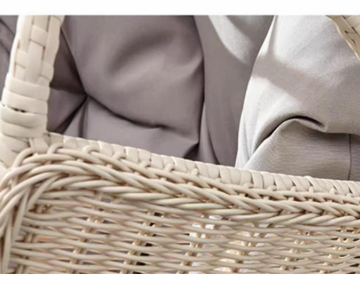 19x1.2mm Birds Nest Egg Chair Outdoor PE Rattan Swing Chair Hotel Garden Hanging