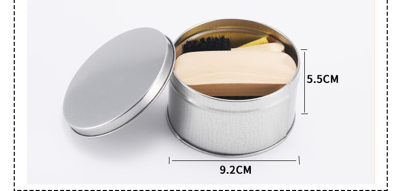 Shoe Shine Kit For North American Buyers Tinplate Cans Box Portable SHOE POLISH Shoe Horn Shoe Brush OEM