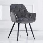 Soft Velvet Upholstered Dining Chairs Contemporary Nordic Padded Dining Chairs