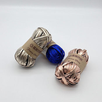 100% Polyester 1/0.3NM Metal Cloth Wire For Hand Knitting Storage Basket Bag