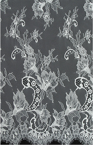 Green Environmental Protection Eyelash Lace Fabric for Wedding Dress