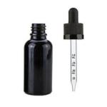 Tamper Evident Cap Glass Dropper Bottle for THC Oil Amber Blue Black Child