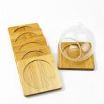 Bamboo Plant Saucer Blank Bamboo Coasters For 3.2 Inch Plant Pots Succulent