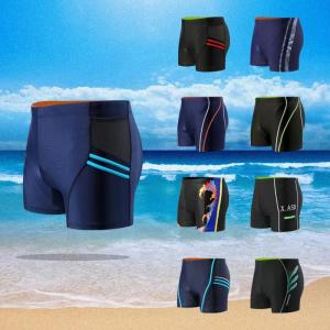 Wholesale Quick Drying Mens Training Swim Trunks Anti Embarrassment Boxer Male Swimsuits from china suppliers