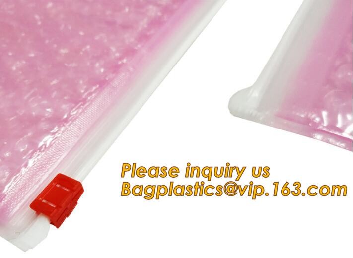 Holographic Zipper Slider Zip Lock Bubble Bag,Cosmetic Zipper Bag/Rose Gold Slider Bubble Bag with Logo,Slider Bubble Zi