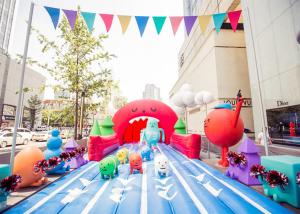 Wholesale Outdoor Giant Inflatable Toys Tropical Water Slide For Adult , Commercial Grade from china suppliers