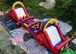 Outdoor Race Sport Game 18m Large Inflatable Obstacle Courses For Adults Rental