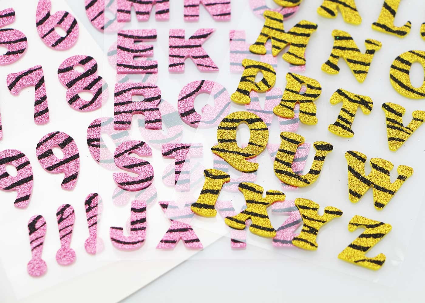 Glitter Letter Alphabet Kids Sticker Printing Surface High Glossy