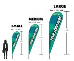 Wind Resistant Teardrop Feather Flags For Business