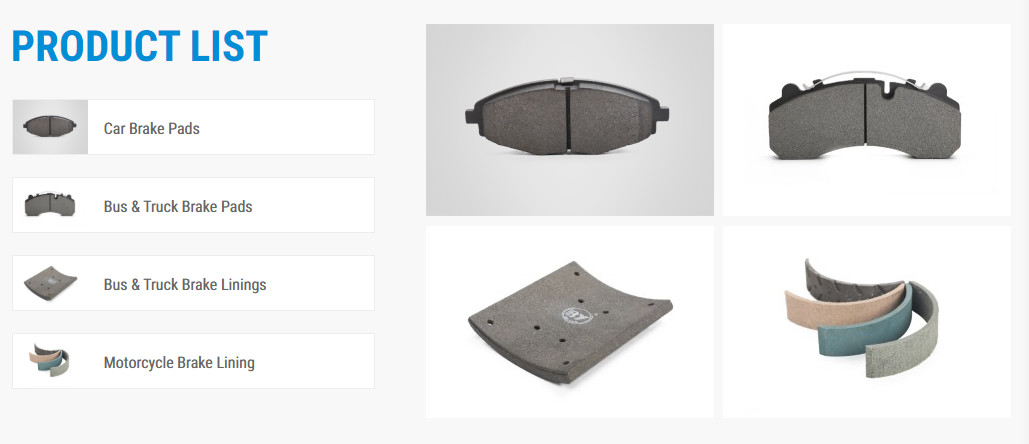 BPW Truck Brake Linings 0.35~0.45 Friction Coefficient ODM Service