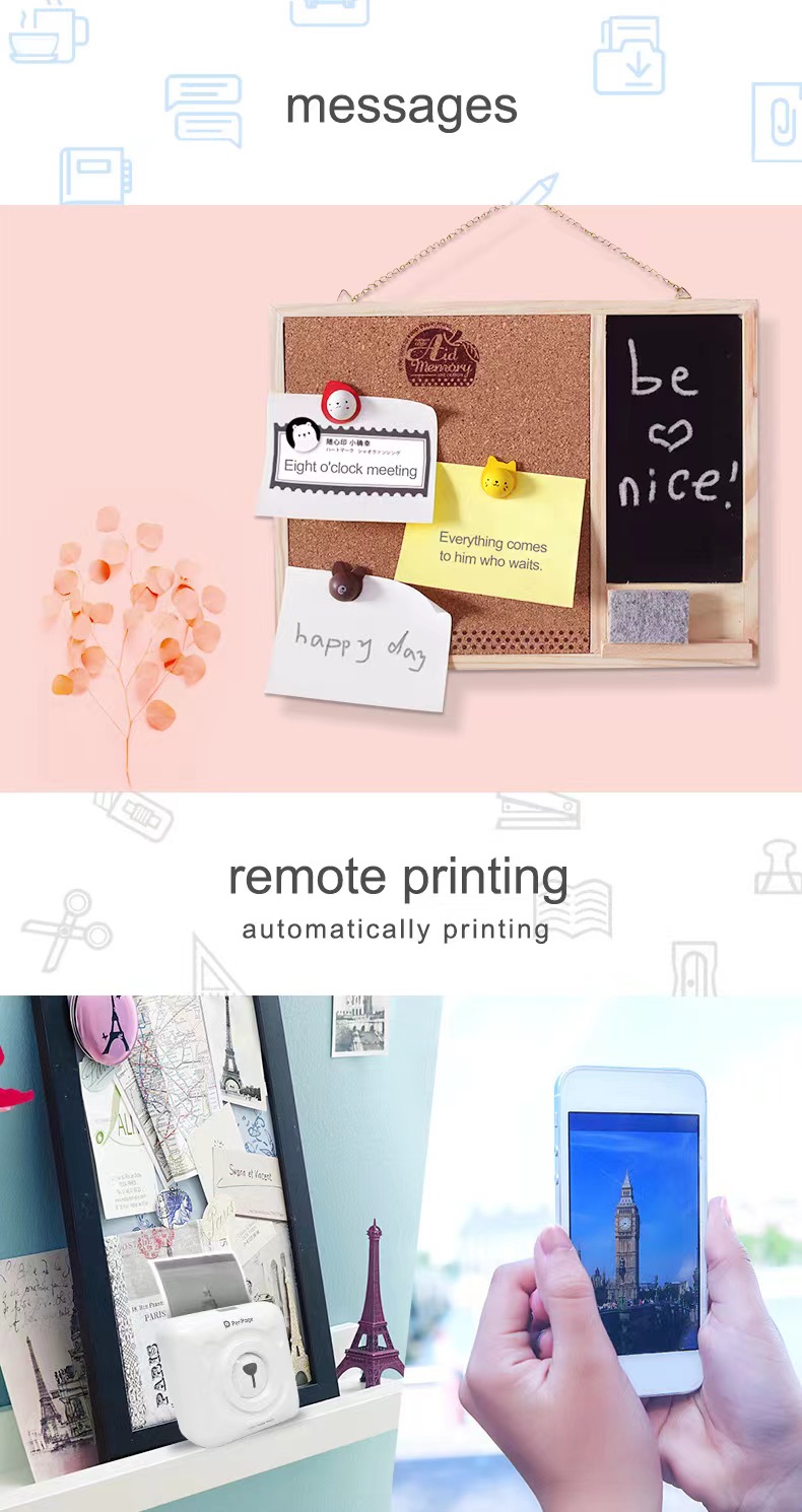 Peripage A6 58mm Cute Bear Shape Mini Thermal Printer With Wireless Blue Tooth