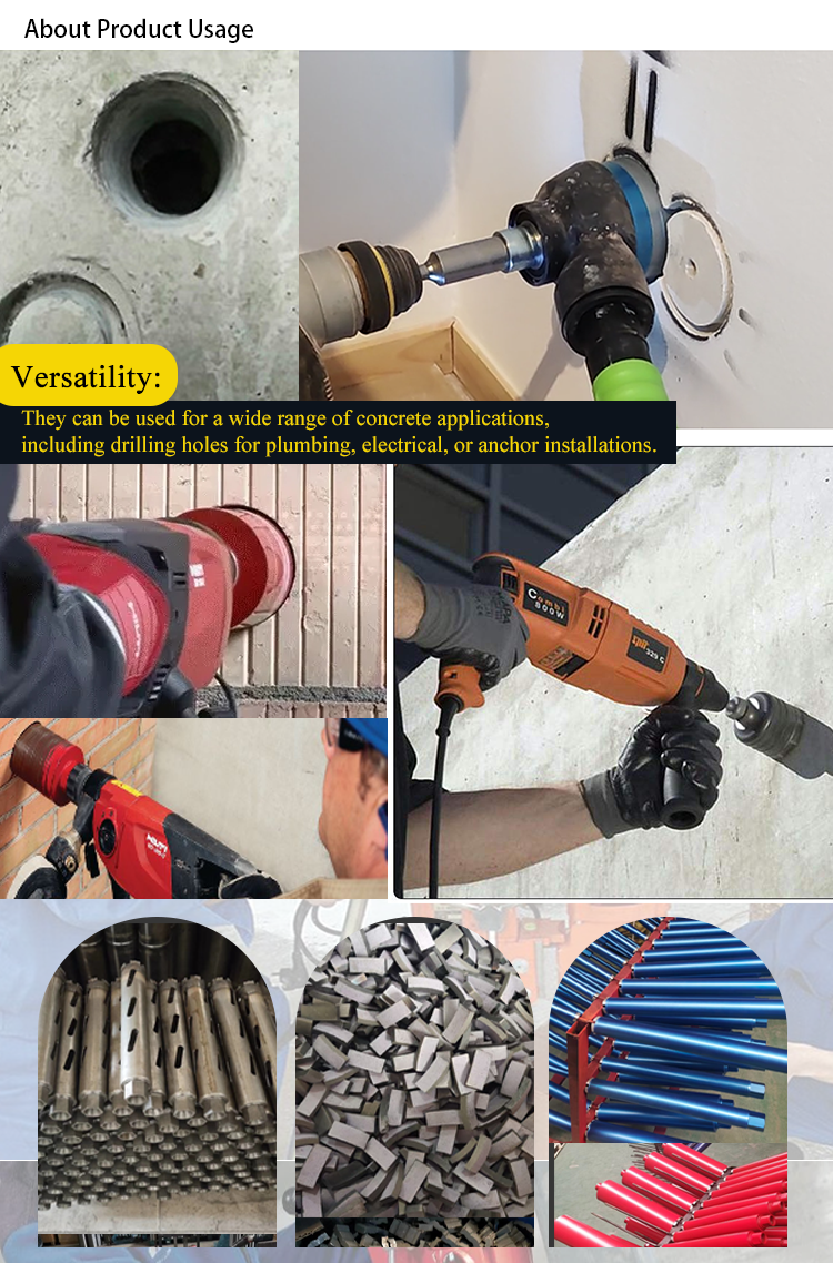 82mm Diameter Concrete Reinforced Concrete Diamond Core Drill Bits Hole Saw Dry Dill Bits For Concrete