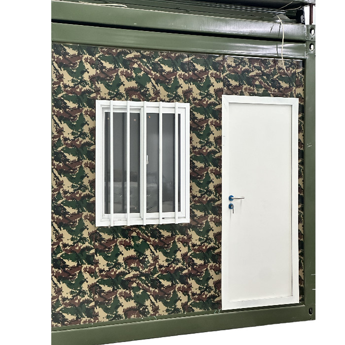 Green Steel Container Barracks Foldable Environmental Protection Sustainability