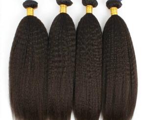 Wholesale Virgin Indian Human Hair Bundles Coarse Kinky Straight Hair Extensions from china suppliers
