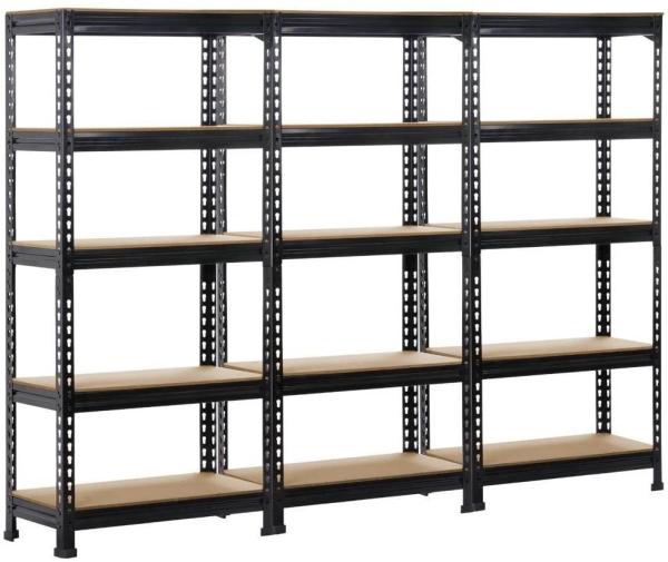 3 Pack Heavy Duty 5 Tier Warehouse Storage Shelves Garage Shelving Unit
