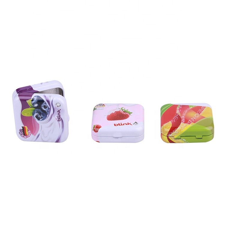 Personalized Mint Tins Square Candy Tin Box Mini Blink Tin Case 55x55x20mm