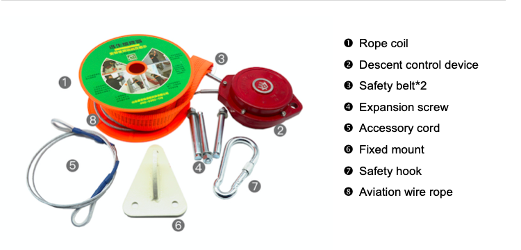High Building Firefighting Emergency Escape Equipment Lifesaving Descent Control Device