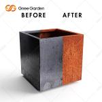 90*25*25cm Geometric Rectangular Metal Planter Box Corten Steel