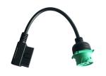 Green Deutsch 9-Pin J1939 Male to Right Angle OBD2 OBDII Male CAN Bus Cable