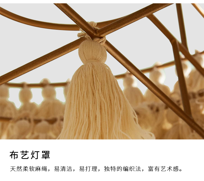 Modern boho chandelier designer decorative Cotton tassel art chandelier(WH-MI-317)