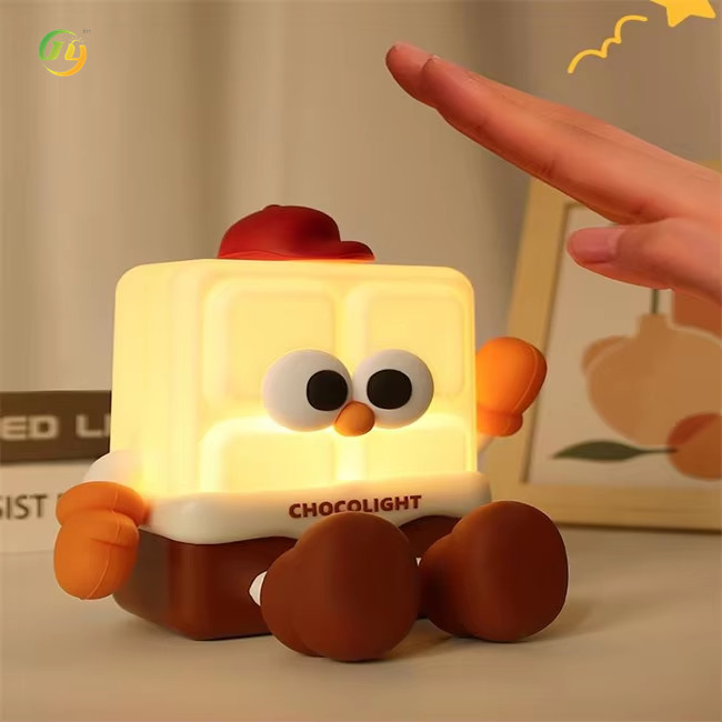 Cute Funny Design Unique Silicone Safe Soft Night Light Companion Lamp Bedside Lamp Indoor