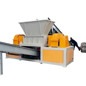 Wholesale Industrial Double Shaft Shredder for Plastic and Wood Pallets Video Inspection Provided from china suppliers