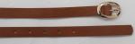 Brown / Black PU Belts With Oval Shape Metal Buckle In Gold / Black Nickel Color
