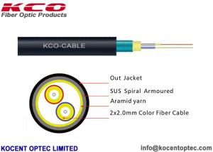 Wholesale Armored Optical Fibre Cable FTTA 7.0mm G657A Field Army Military TPU LSZH Material from china suppliers